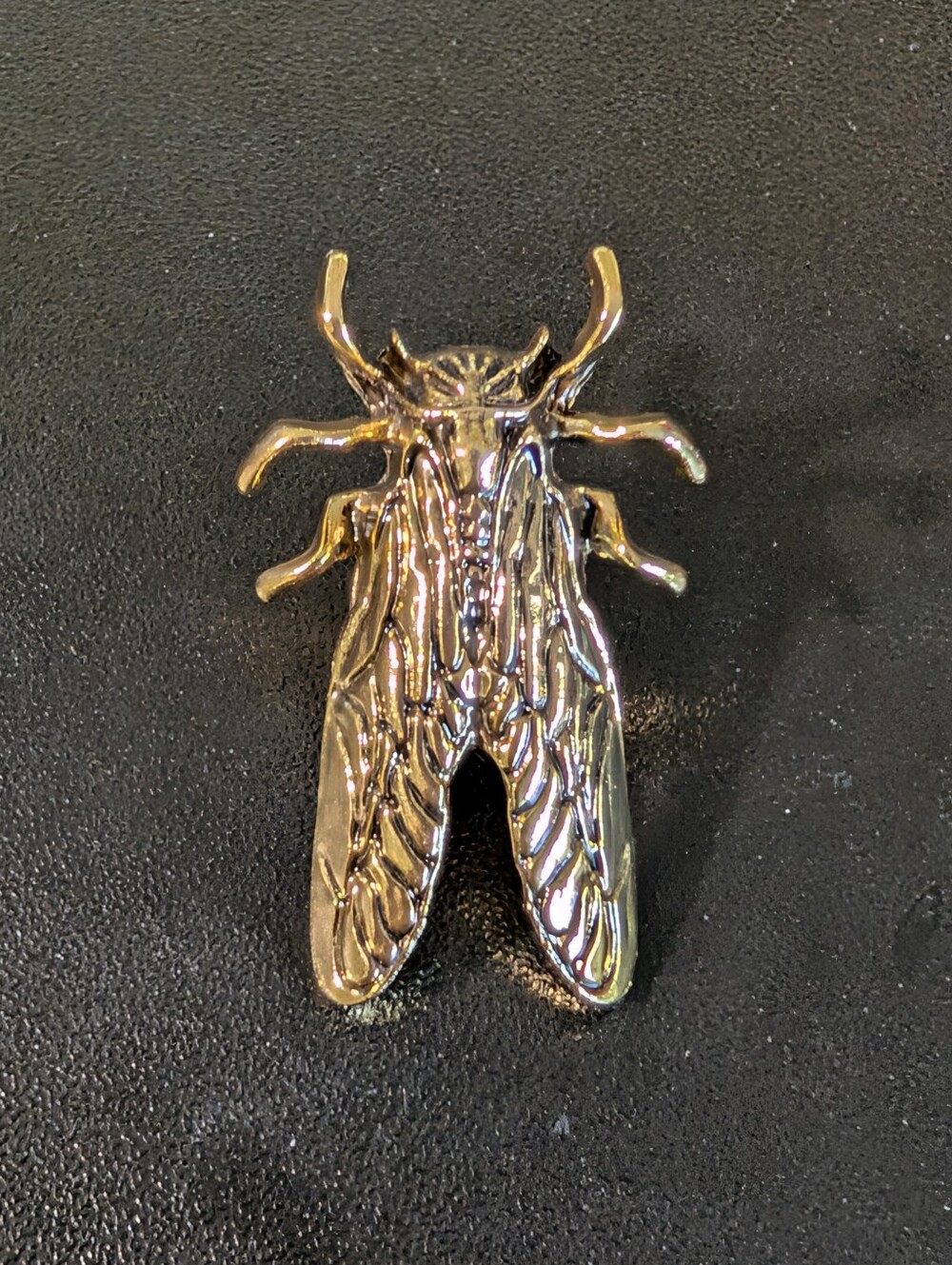 Gold-Tone Cicada Lapel Pin - Men's Accessory